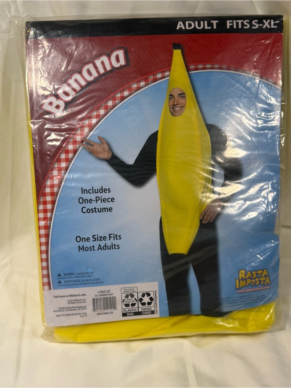 Yellow Banana Adults Costume - One-Piece